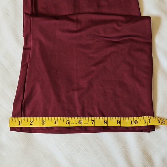 CBR Burgundy Halter Cut Out Jumpsuit Wide Straight Leg With Pockets Size Small - Picture 12 of 14